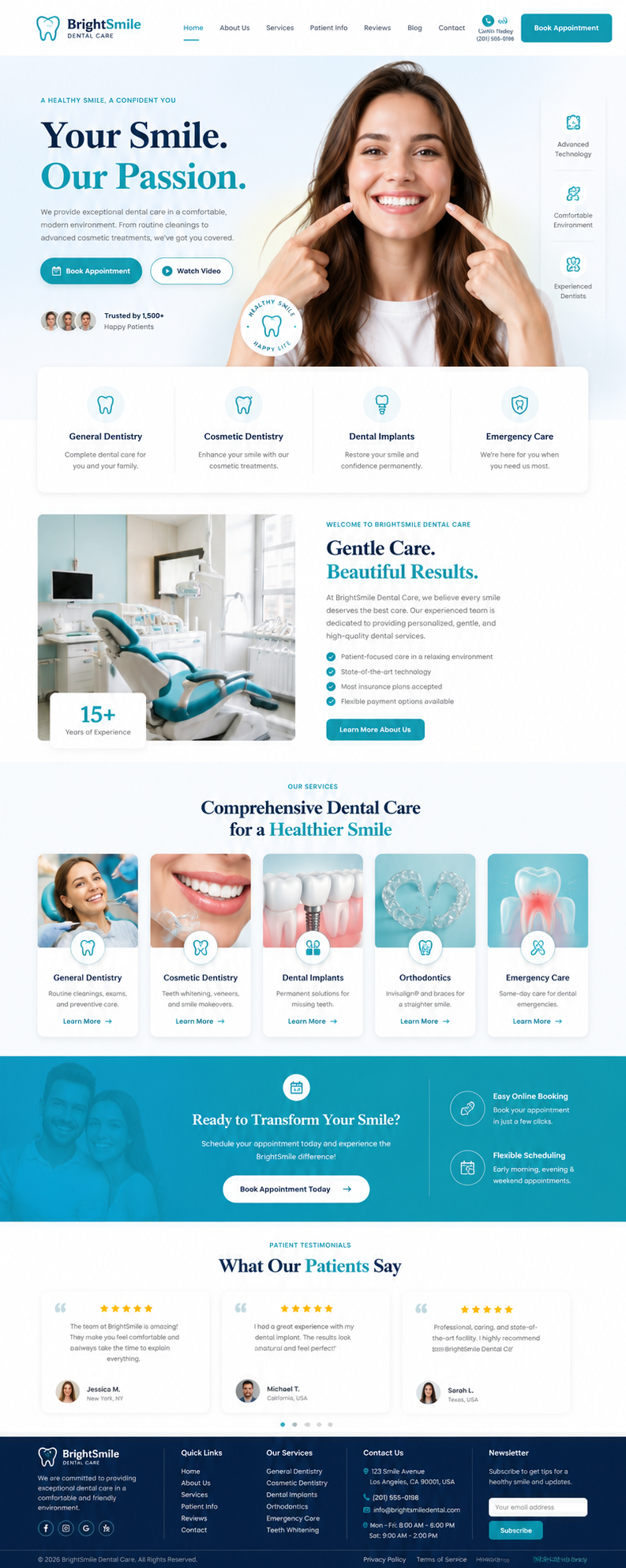 Dental clinic website concept
