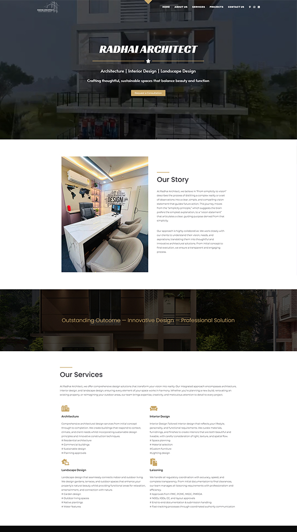 radhaiarchitech-website-project