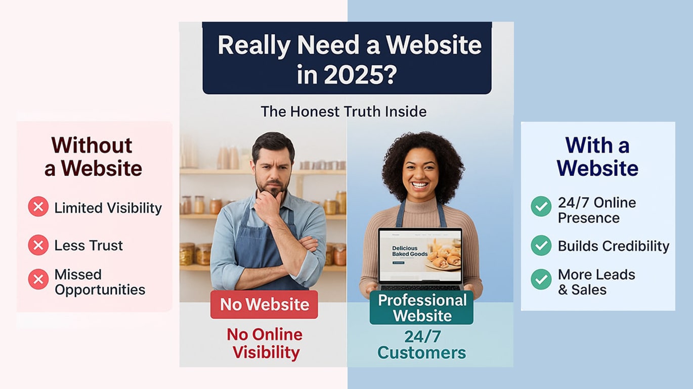 Small business owner using a website to grow their business in India in 2025